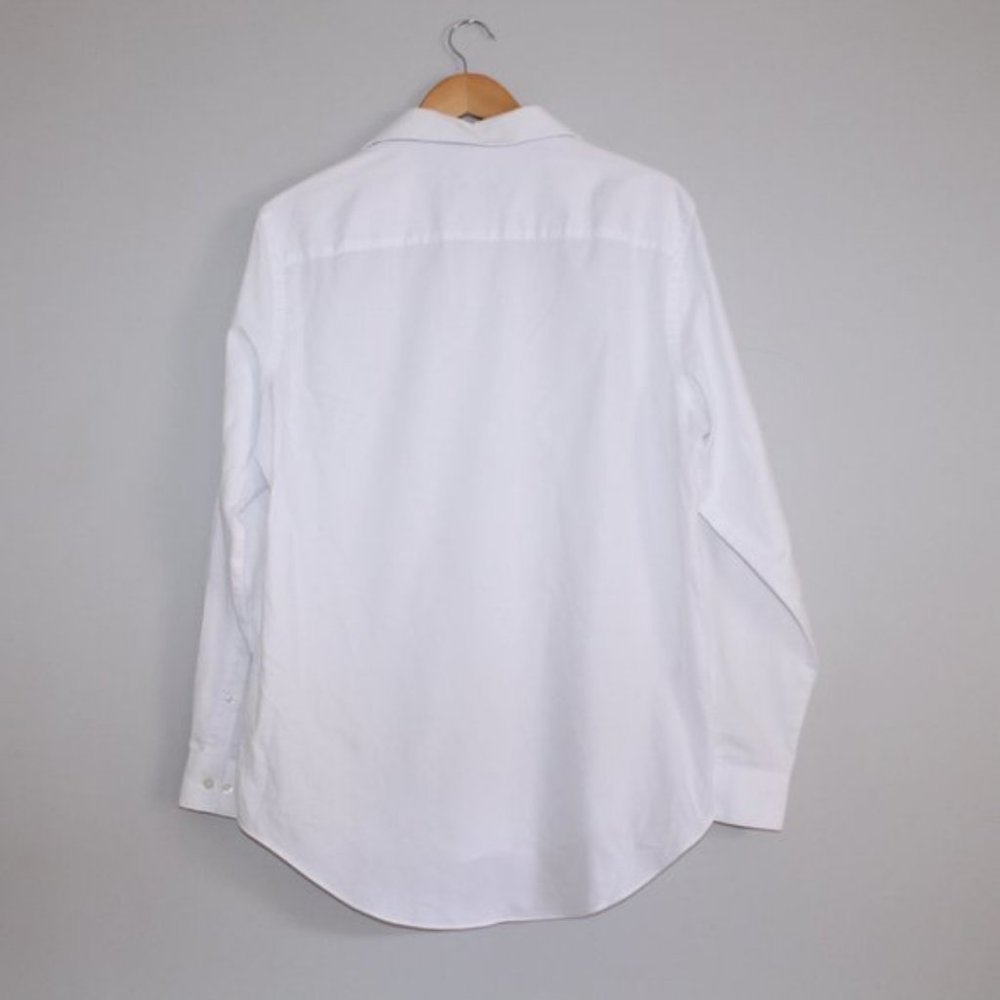 Van Heusen Button Down Longsleeve Shirt White 15.5 - Picture 3 of 7